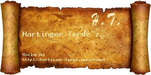 Hartinger Teréz névjegykártya